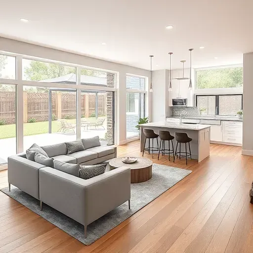 Home remodeling project showcasing a modern interior design in Jacksonville Florida with stylish finishes and decor