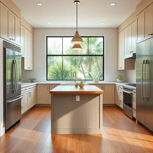 Professionally renovated Jacksonville kitchen with modern cabinetry, stainless steel appliances, and elegant quartz countertops.