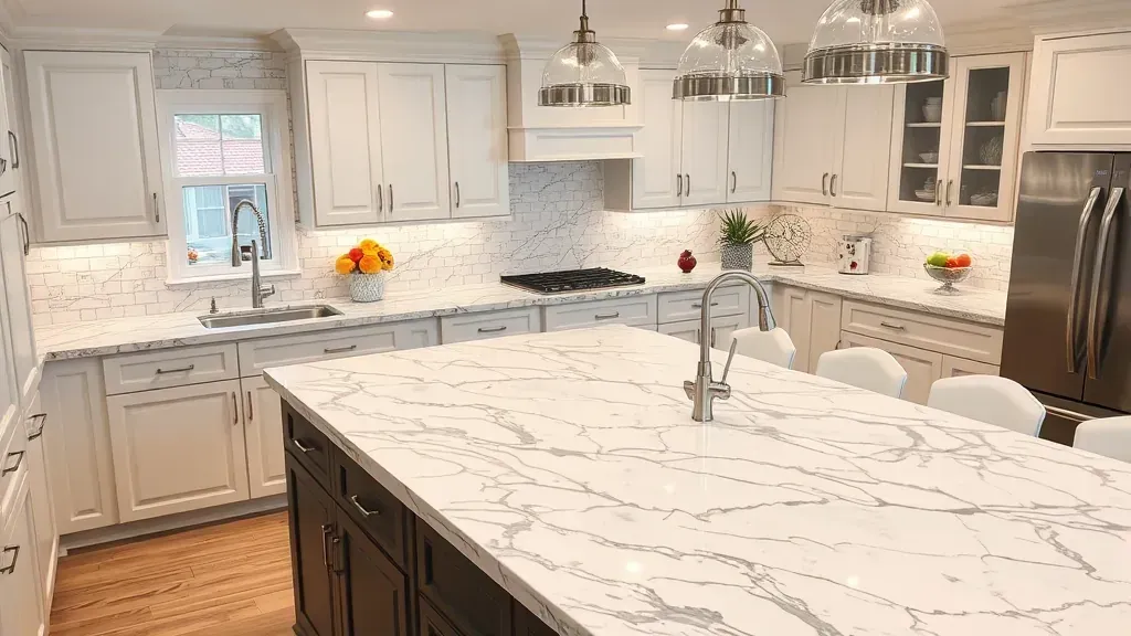 Marble countertops projects showcasing elegant designs in Jacksonville, FL