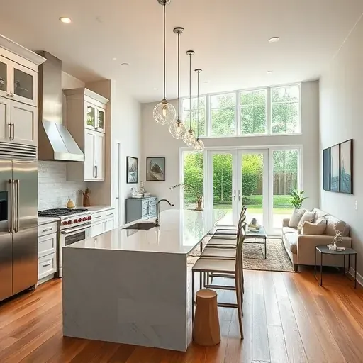 Complete home remodel in Macclenny FL featuring a modern kitchen with quartz countertops and elegant decor.