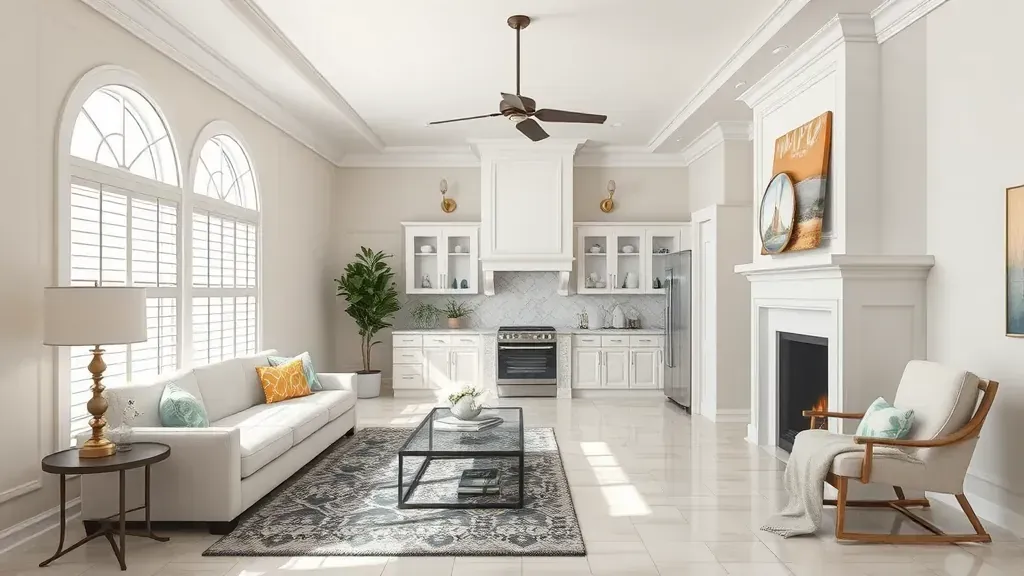 Home Remodeling in Yulee, FL featuring modern kitchen and living room renovations.