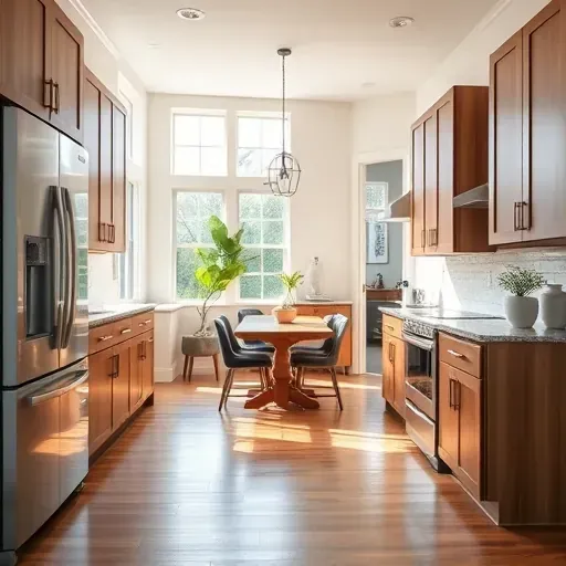 Completed home remodeling in Macclenny FL features a stylish kitchen with custom cabinets, granite countertops, and natural light.