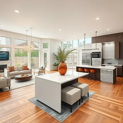 Completed home remodeling project showcasing modern design elements in Jacksonville, Florida.