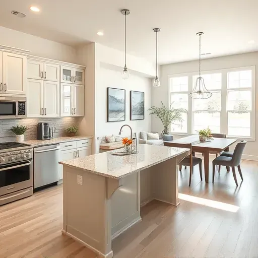 Contemporary kitchen in Fruit Cove FL with sleek cabinetry, granite countertops, and bright natural light.