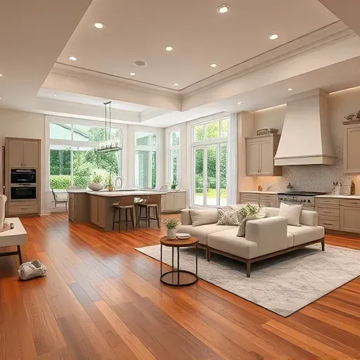 Home remodeling in Doctors Inlet FL with elegant living space, modern layout, hardwood floors, and stylish furnishings.