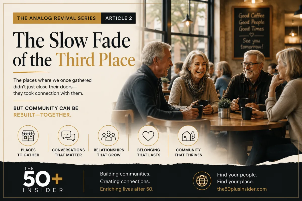 The Slow Fade of the Third Place — third places and community connection for adults 50+