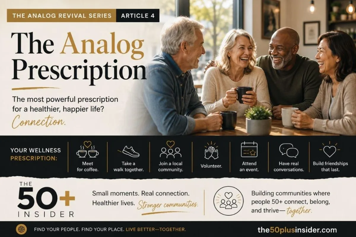 The Analog Prescription — connection as the most powerful prescription for a healthier, happier life after 50