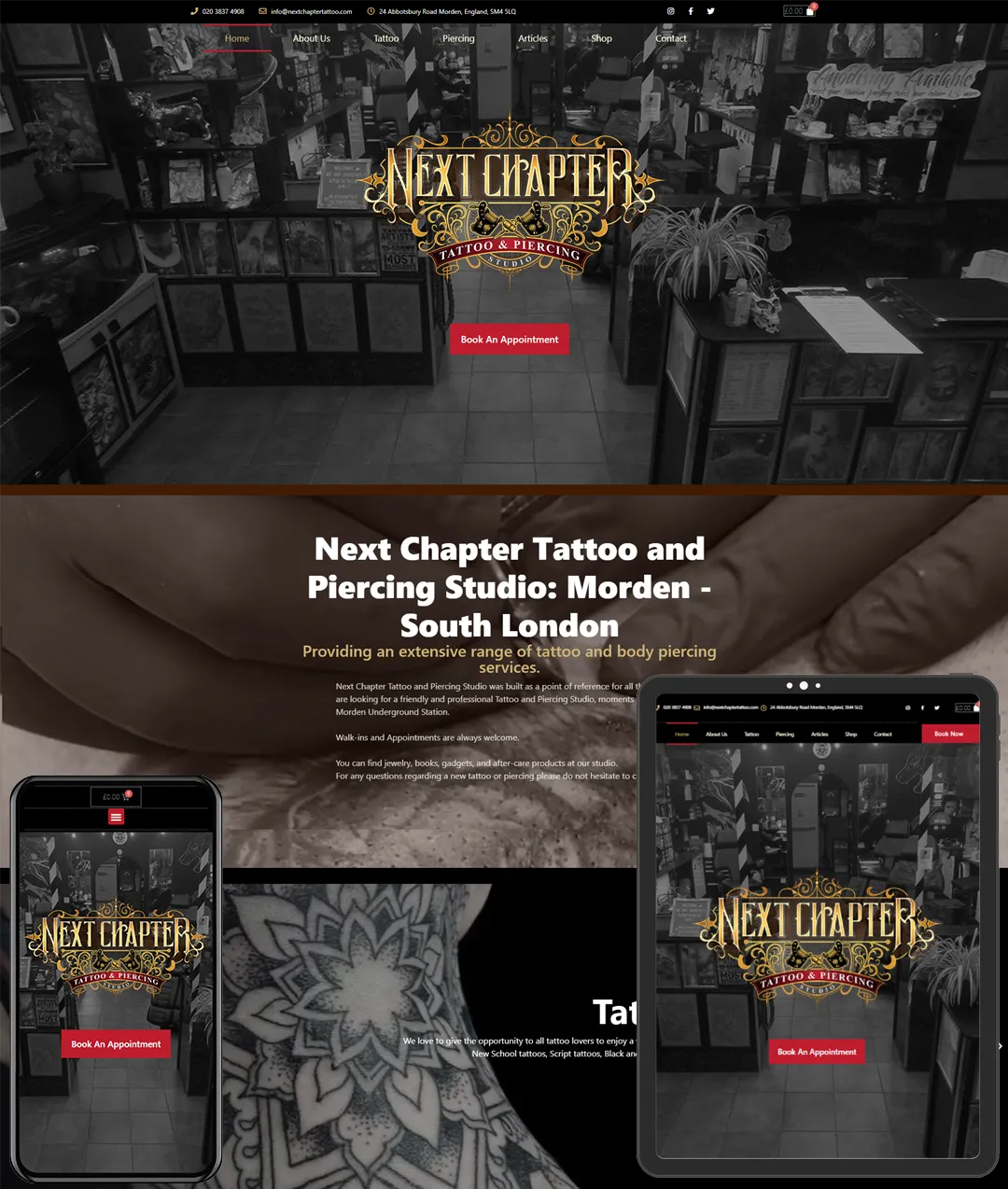 Next Chapter Tattoo - New Website