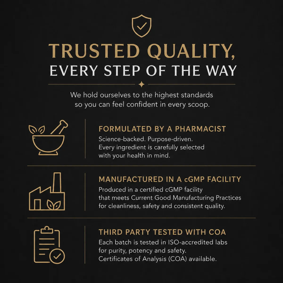 Clinical ingredients in a minimalist setting