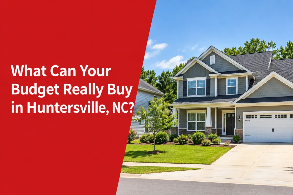 Huntersville NC home buying budget and real estate options