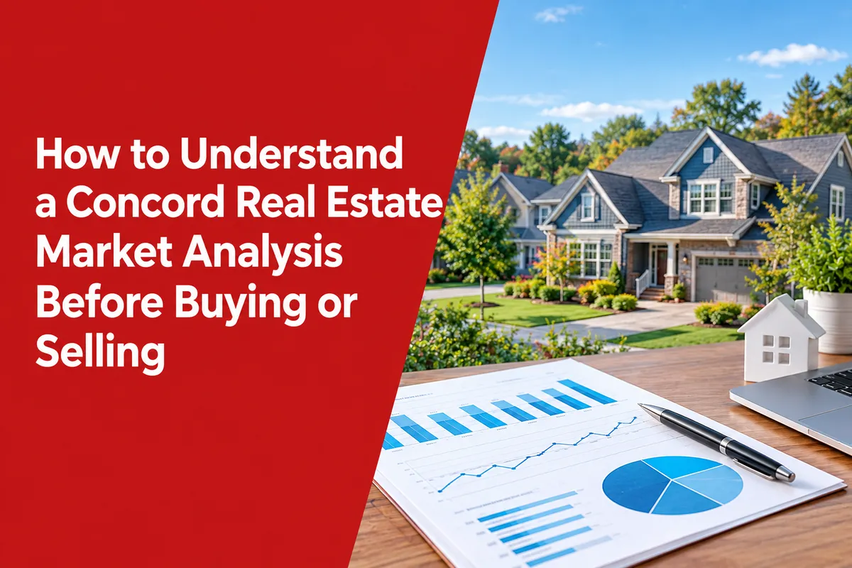 Concord NC homes and residential neighborhood for a real estate market analysis
