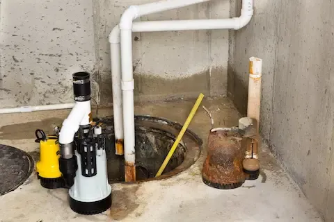 Sump pump installation and basement drainage by Grand Forks Plumbing Pros