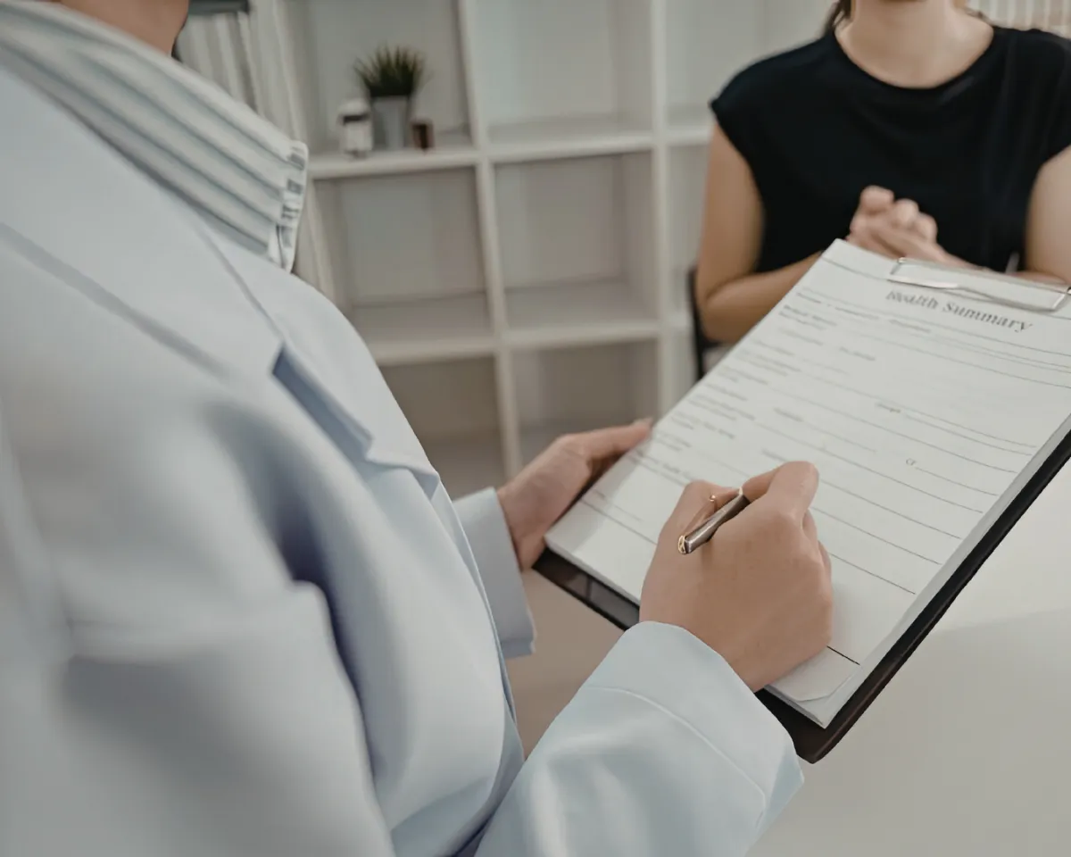 New Jersey physician writing lymphedema DME prescription for compression garments and pump therapy at Northern NJ clinic