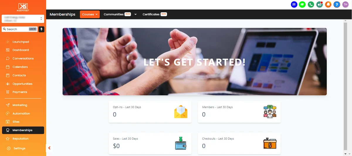 KeepItSet.io Dashboard Screenshot