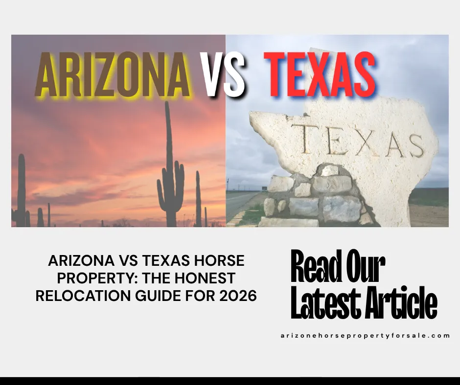 Arizona vs Texas Horse Property: The Honest Relocation Guide for 2026