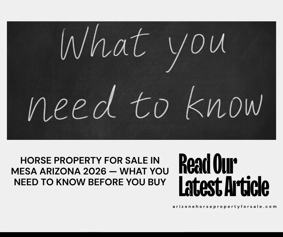 Horse property for sale in Mesa Arizona with barn and acreage 2026