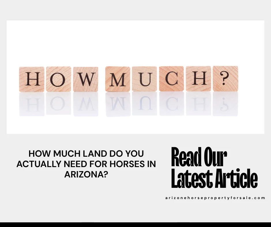 Arizona horse property acreage requirements horses per acre