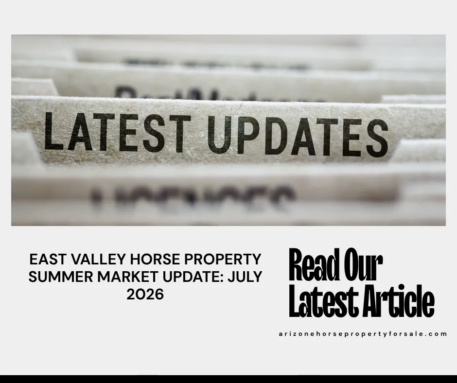 East Valley horse property summer market update July 2026 Kim Williamson