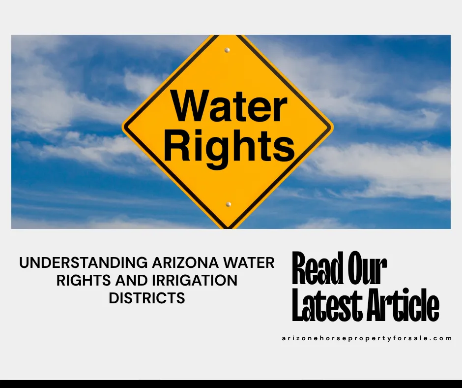 Flood irrigation canal running through East Valley Arizona horse property