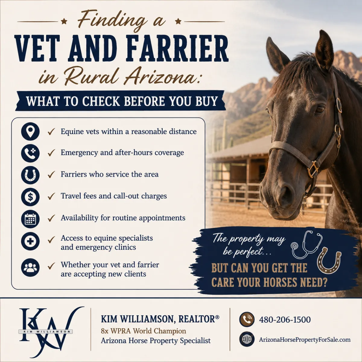 Finding a Vet & Farrier for Horse Property Arizona | Kim W.