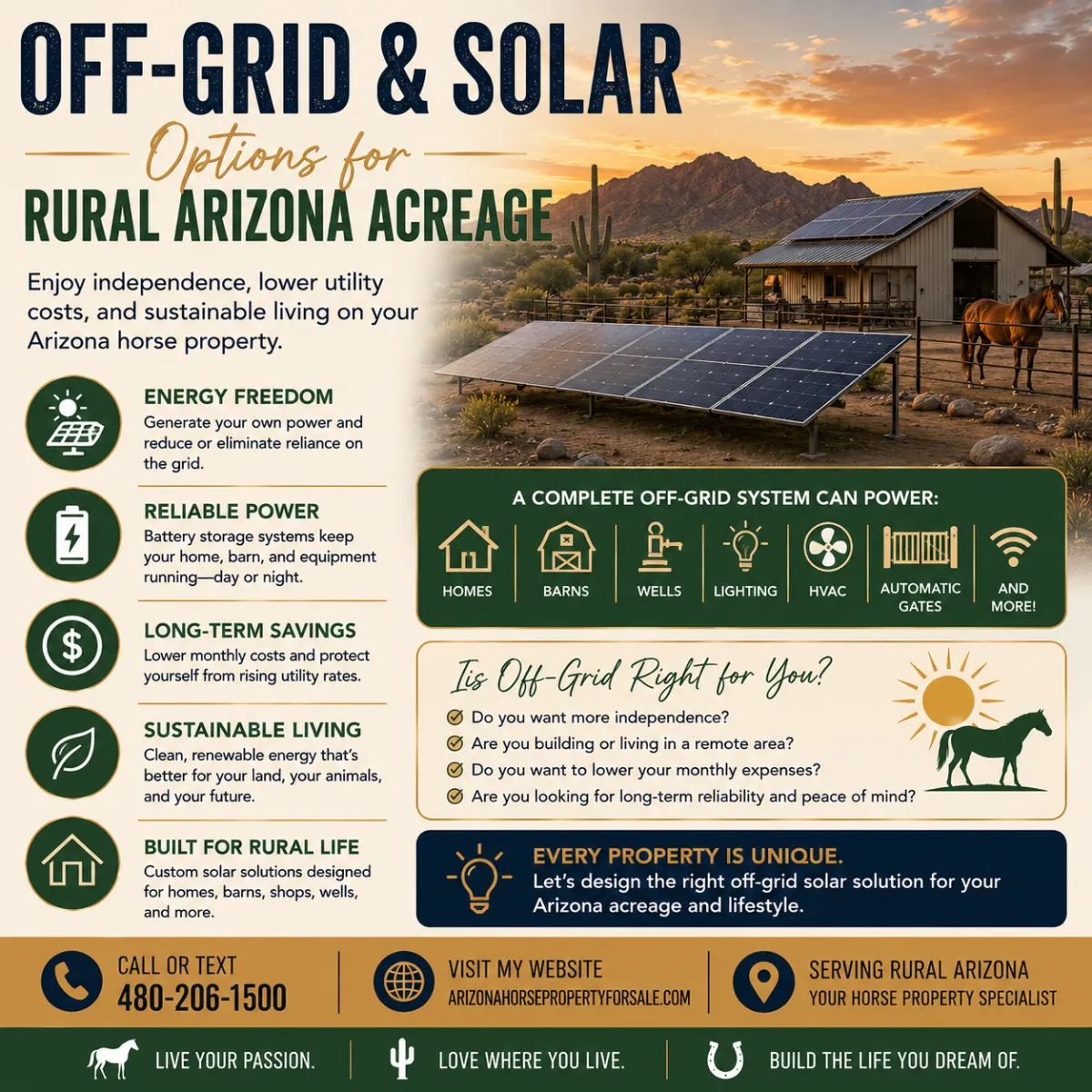 Off-Grid & Solar Options for Rural Arizona Acreage