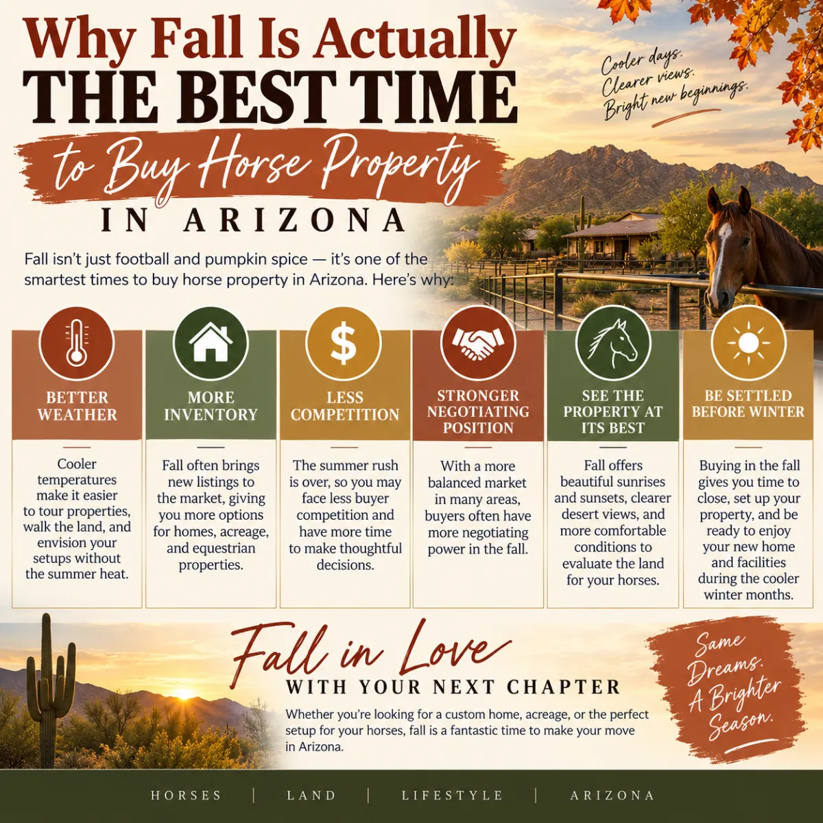 Why Fall Is Actually the Best Time to Buy Horse Property in Arizona