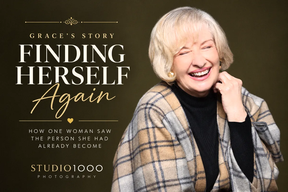 Portraits of a woman laughing