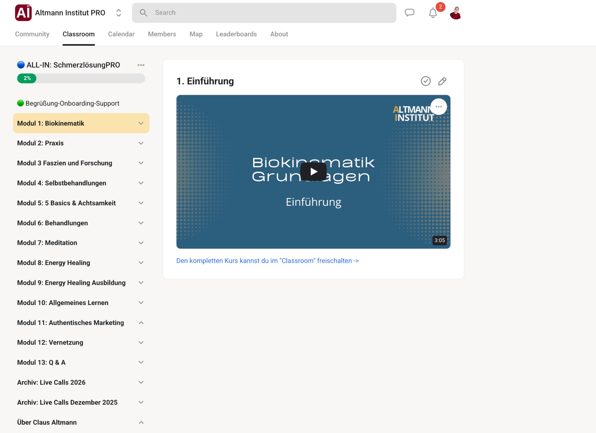 Schmerzlösung PRO — 13 Module: Biokinematik, Praxis, Faszien, Selbstbehandlungen, Achtsamkeit, Behandlungen, Meditation, Energy Healing und mehr