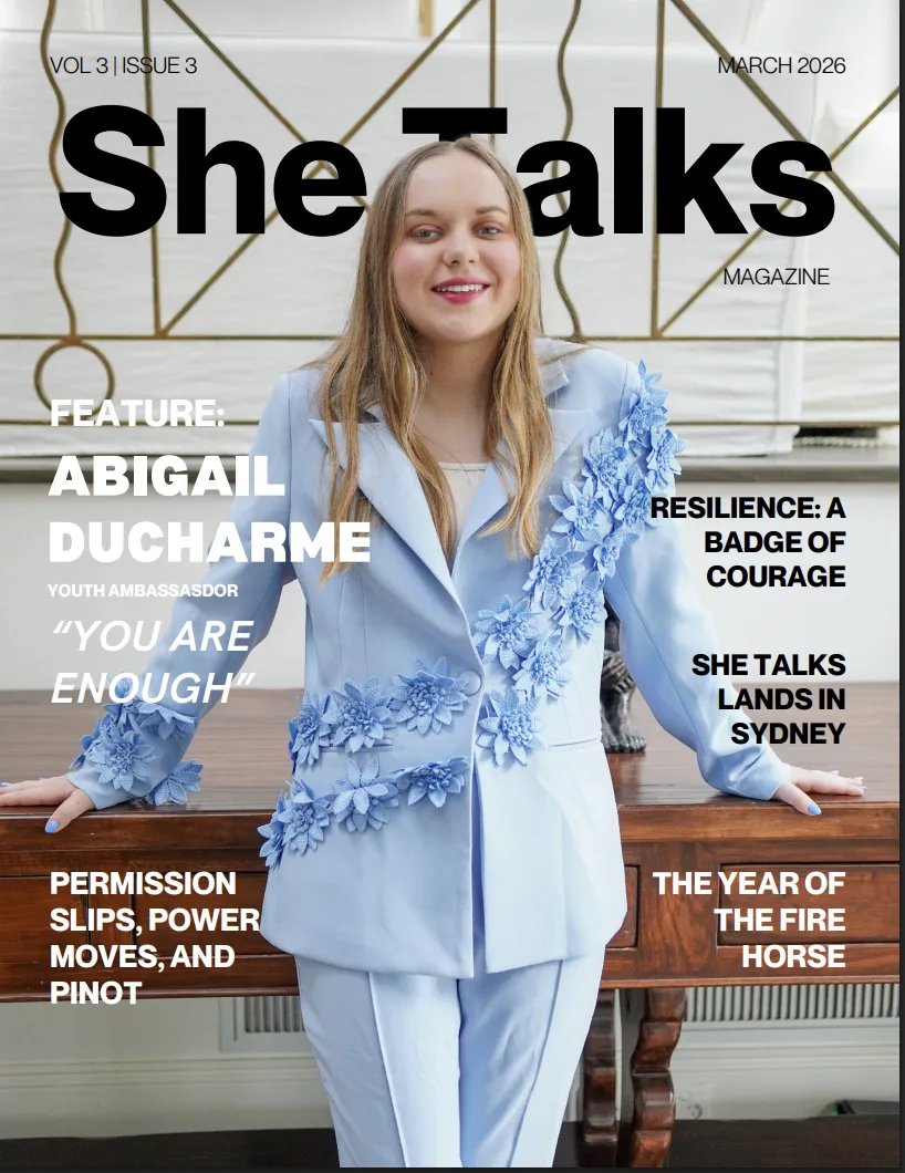 She Talks Magazine Cover
