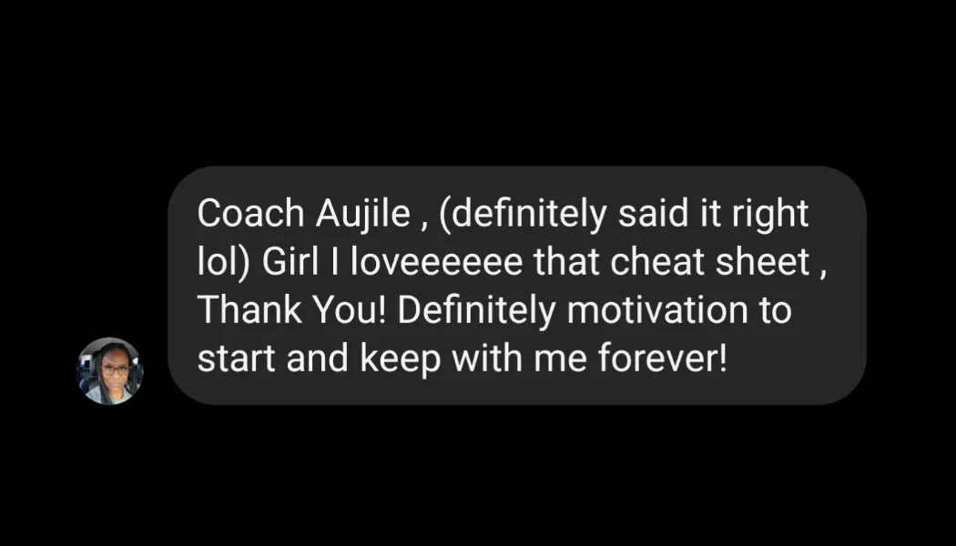 Weight Loss Cheat Sheet Testimonial