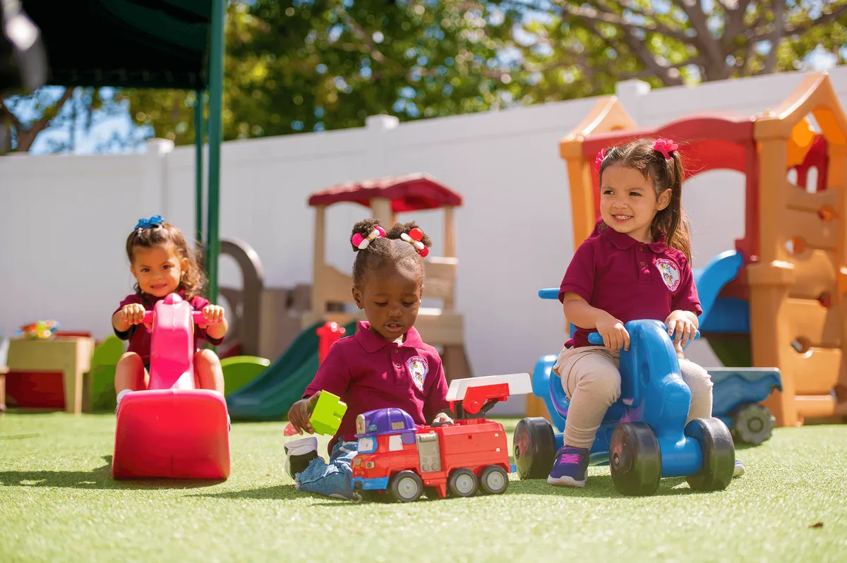 Children outside playing