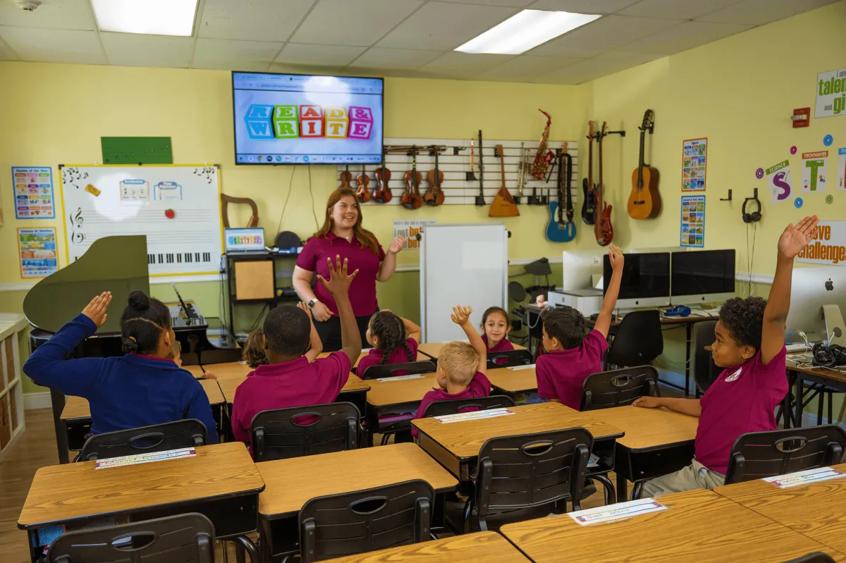 Children in classroom