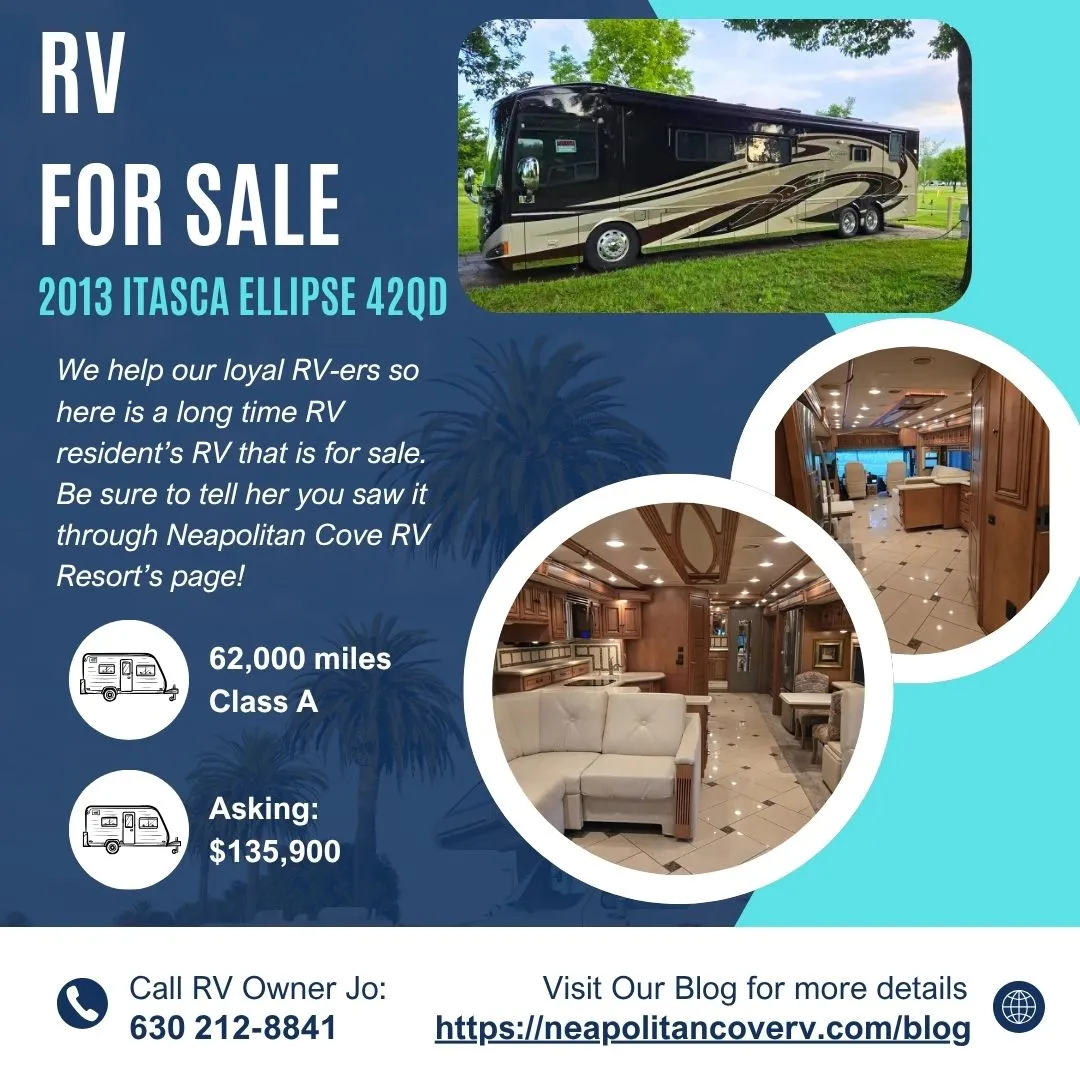 2013 Itasca Ellipse 42QD motorhome at RV resort in Elgin, IL