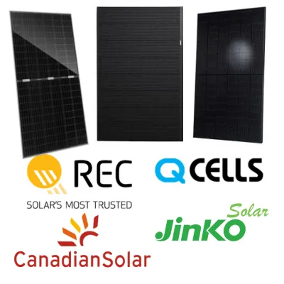 Top Tier 1 solar panels from REC, Qcells, Canadian Solar and Jinko Solar