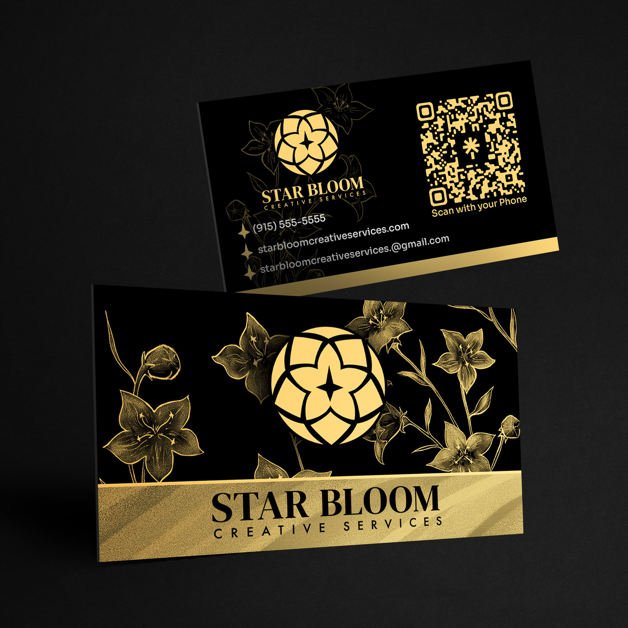Star Bloom Creative Services branded business cards
