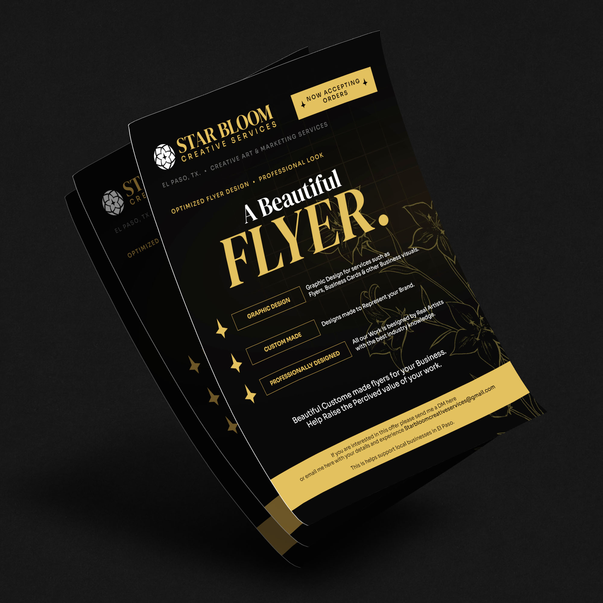 Star Bloom Creative Services branded flyer