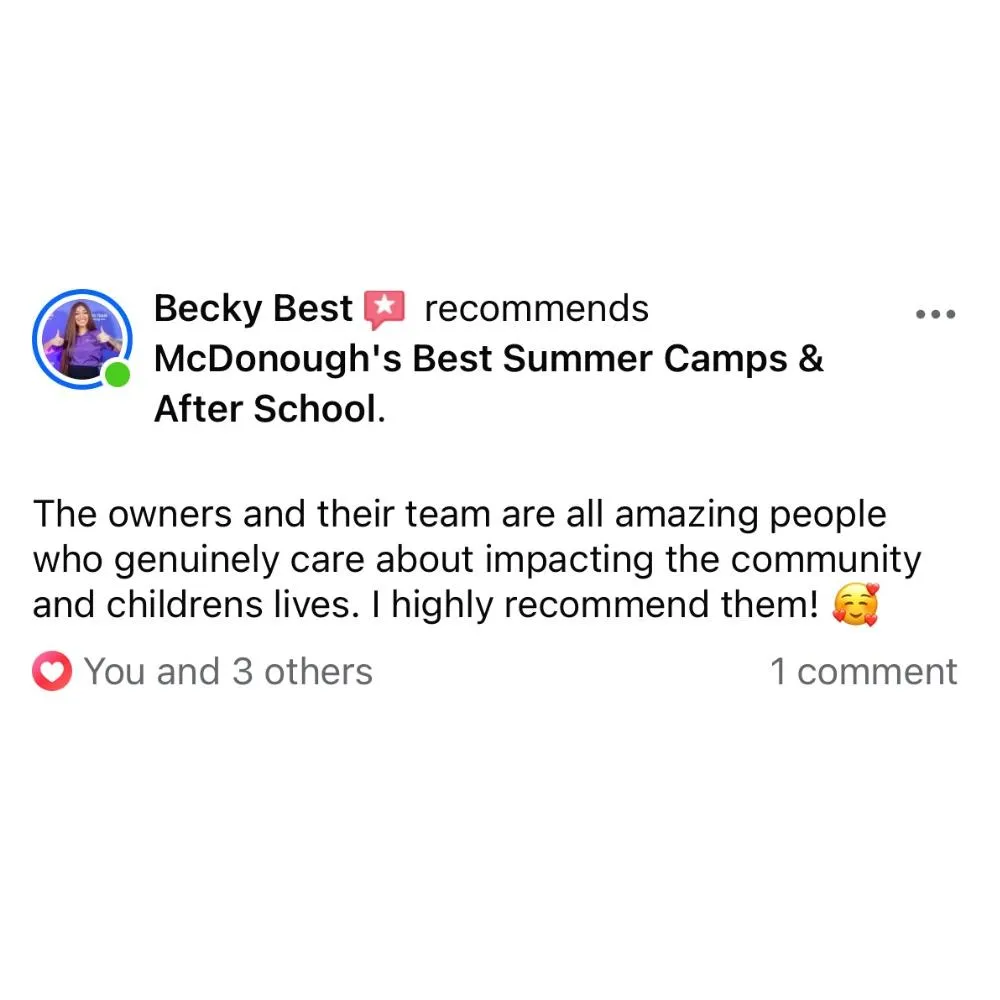 5 Star Review For McDonough's BEST Kid Summer Camp & After School