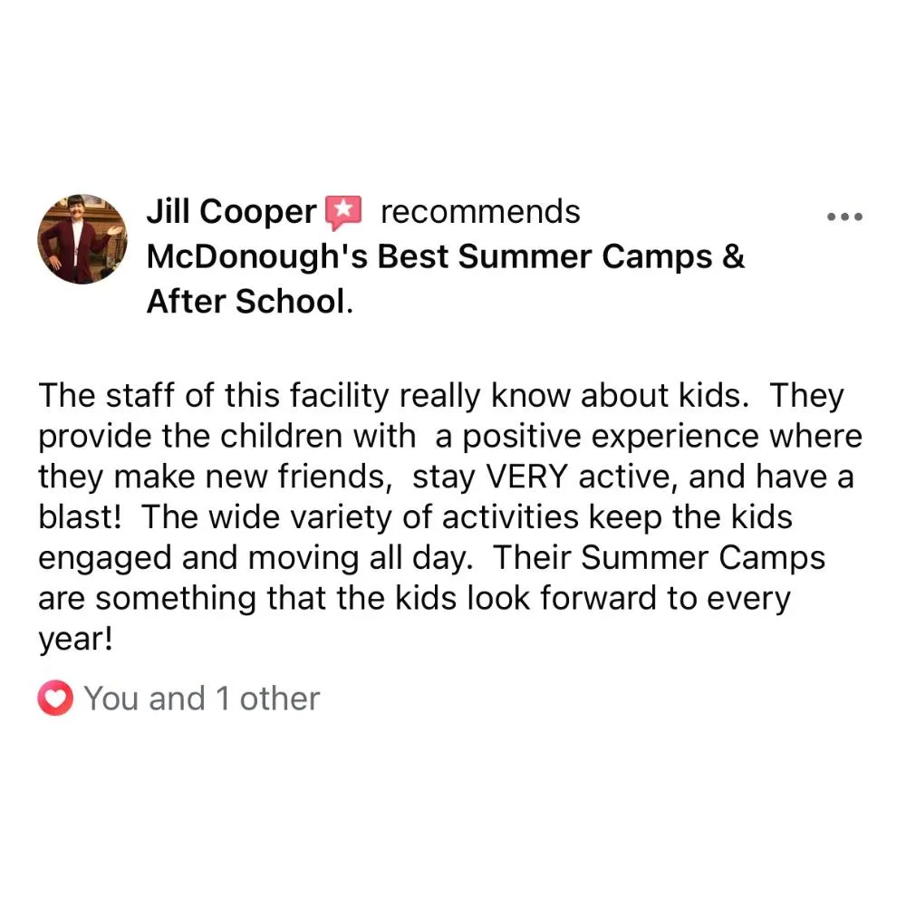 5 Star Reviews For McDonough's BEST Kid Summer Camp & After School