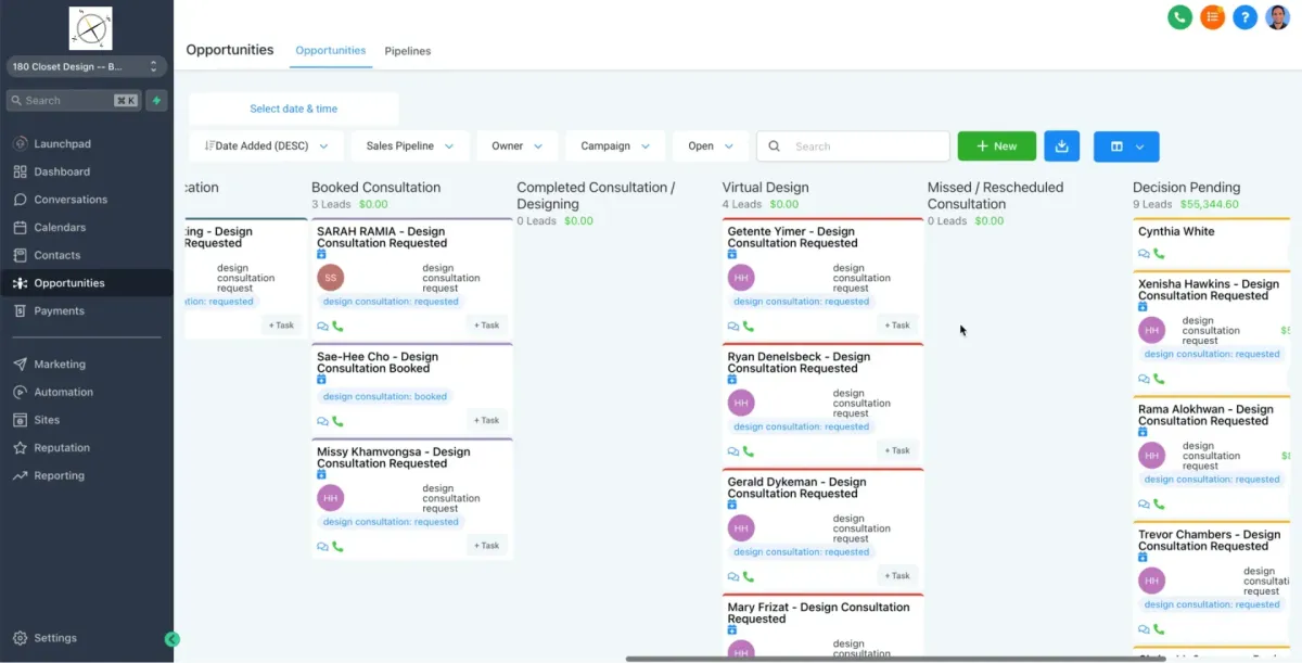 Opportunities Pipeline