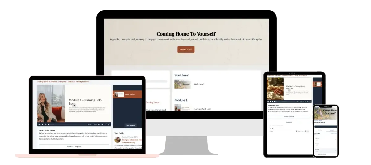 Coming home to yourself course mockup