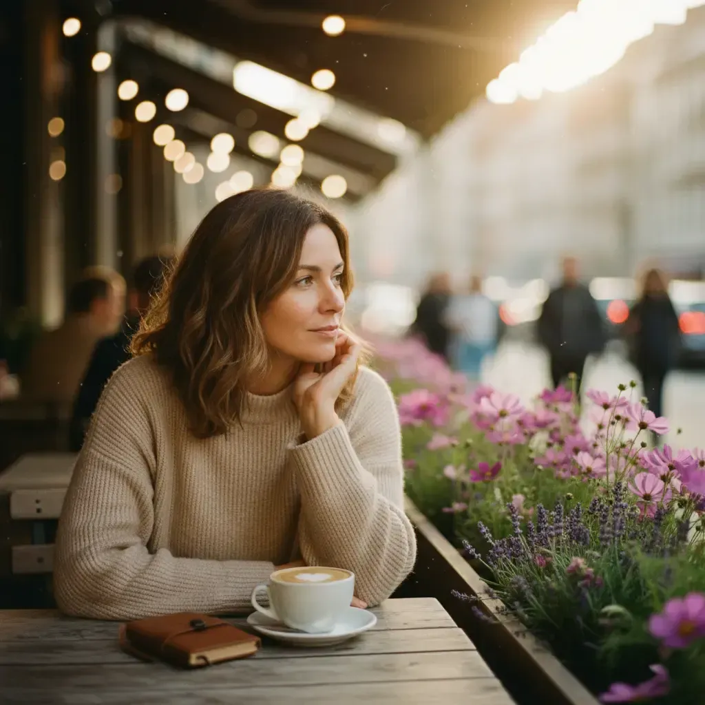 woman noticing surrounding