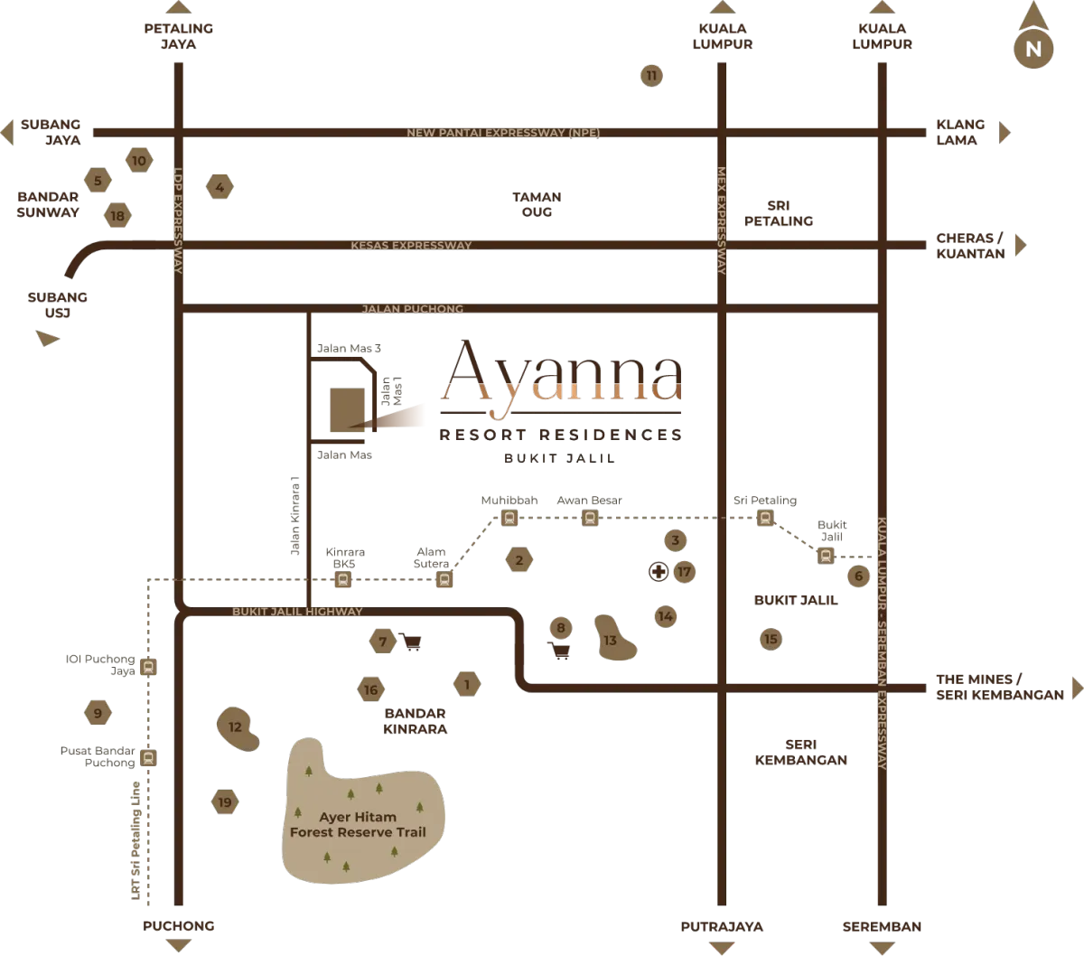 ayanna bukit jalil location