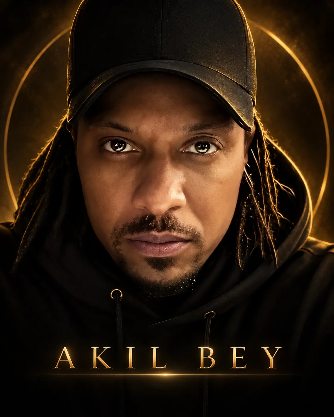 Akil Bey fine art editorial portrait in dramatic studio lighting