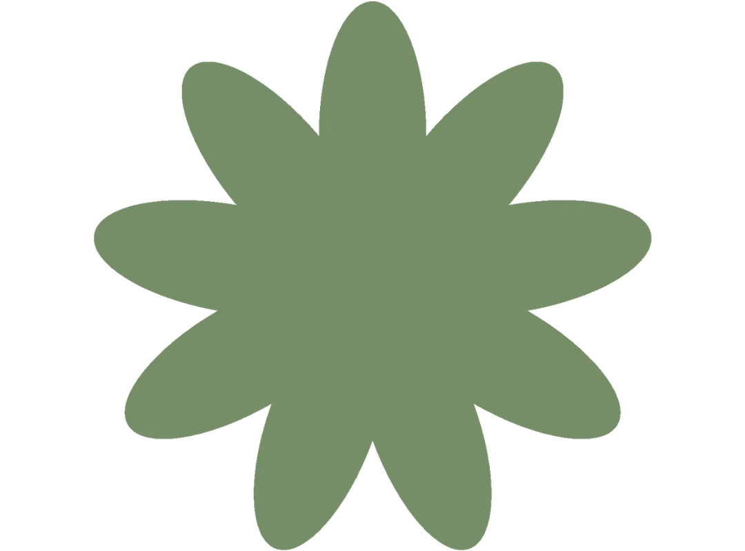 green flower shape vector art