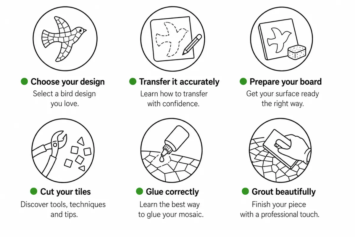 what you'll learn in self study mosaic course