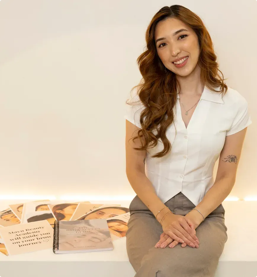 Portrait of Maho, owner of Mayu Beauty