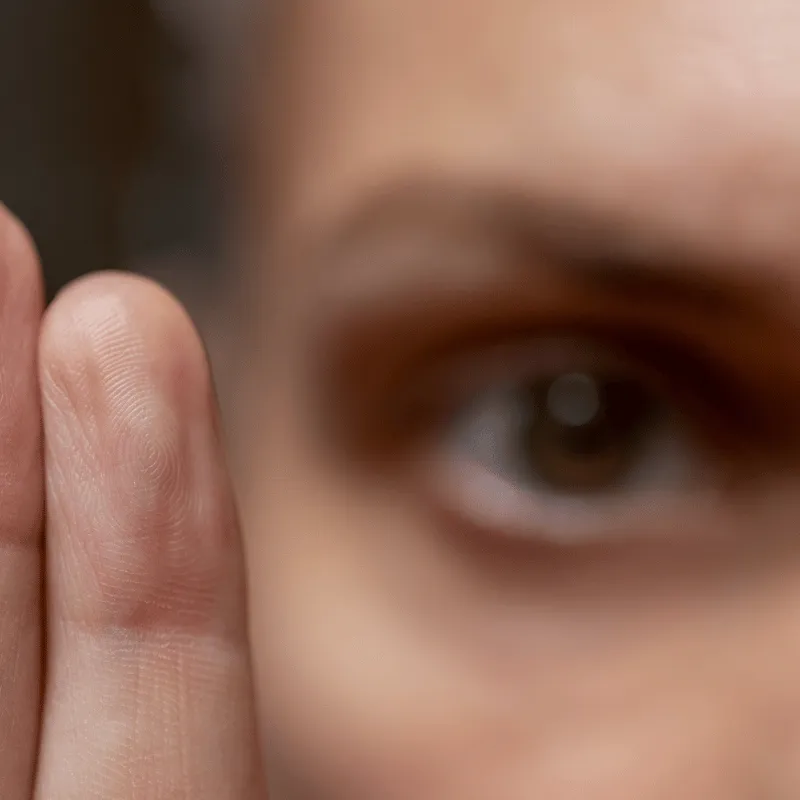 Women holding two fingers up performing EMDR Therapy