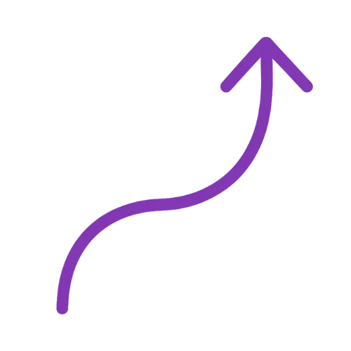 Icon showing journey upwards