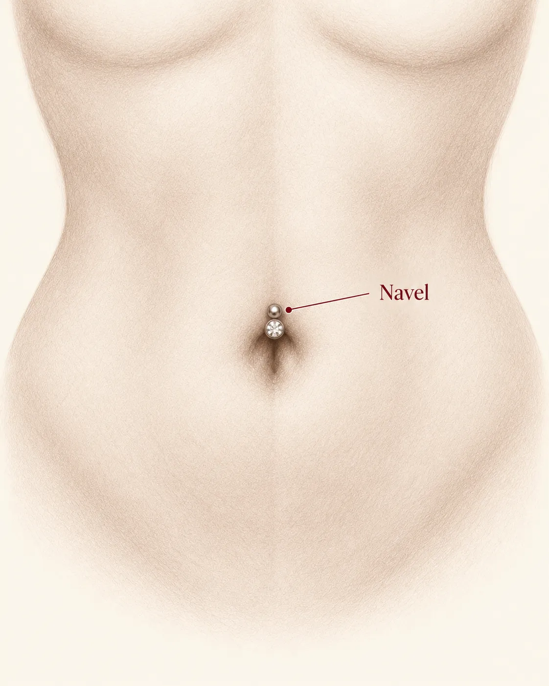 Navelpiercing bij Isaan Tattoo Studio Nijmegen