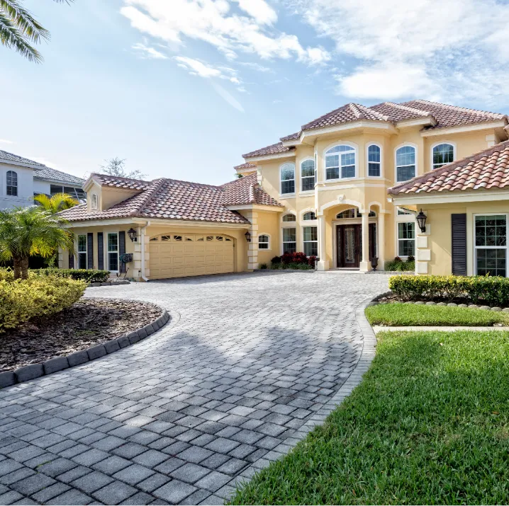 Modern Paver Driveway